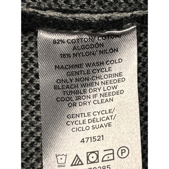 Ann Taylor Cardigan Sweater Womens Medium Gray‎ Long Sleeve Knit Colorblock - Picture 5 of 5